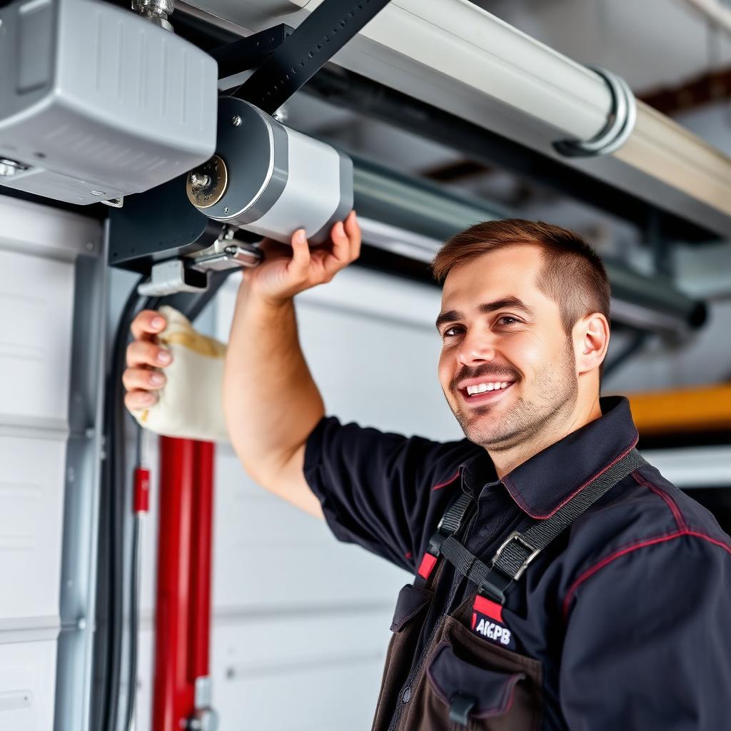 Experienced Garage Door Meriden technician at work